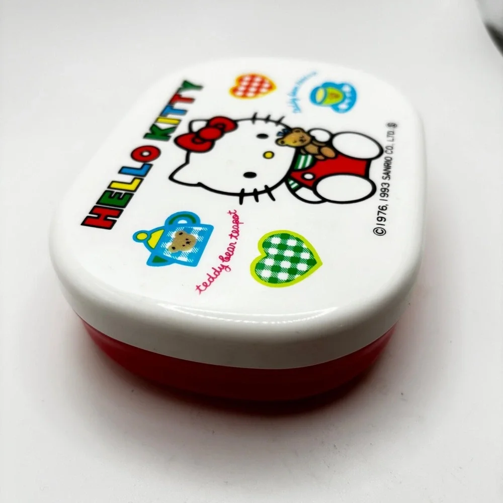 Vintage 1993 Hello Kitty Container Trinket Box - Sanrio Japan‎ Storage Lid Bento